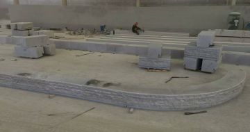 潮州 芝麻白整石坐凳（光面+自然面）