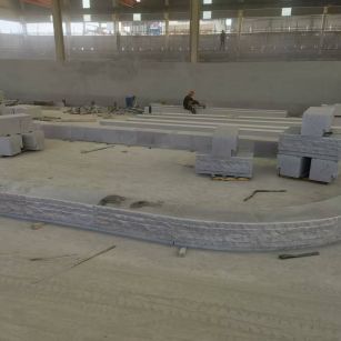 潮州 芝麻白整石坐凳（光面+自然面）