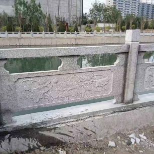 潮州 芙蓉白大花桥梁、河道，石材栏杆、围栏、护栏