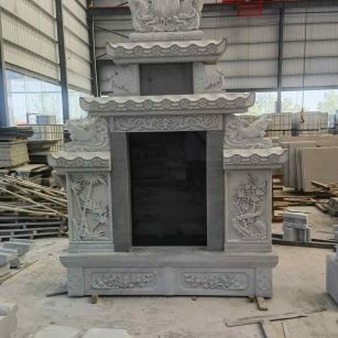 潮州 芝麻灰高档墓碑、土墓，一套也支持定做