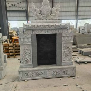 潮州 芝麻灰高档墓碑、土墓，一套也支持定做