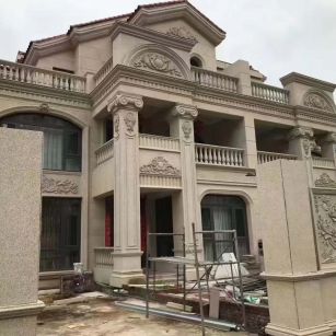 潮州黄金麻别墅外墙安装效果