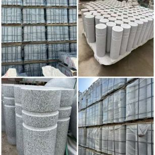 潮州 芝麻白花岗岩挡车柱、隔离柱多少钱