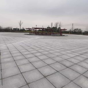 潮州 芝麻白火烧面-公园广场地铺效果