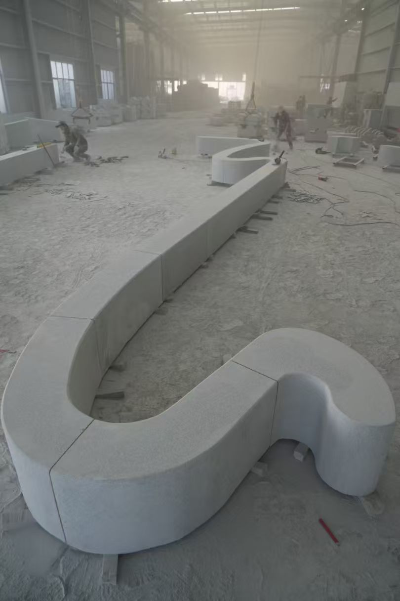 潮州 花岗岩整石坐凳拼装