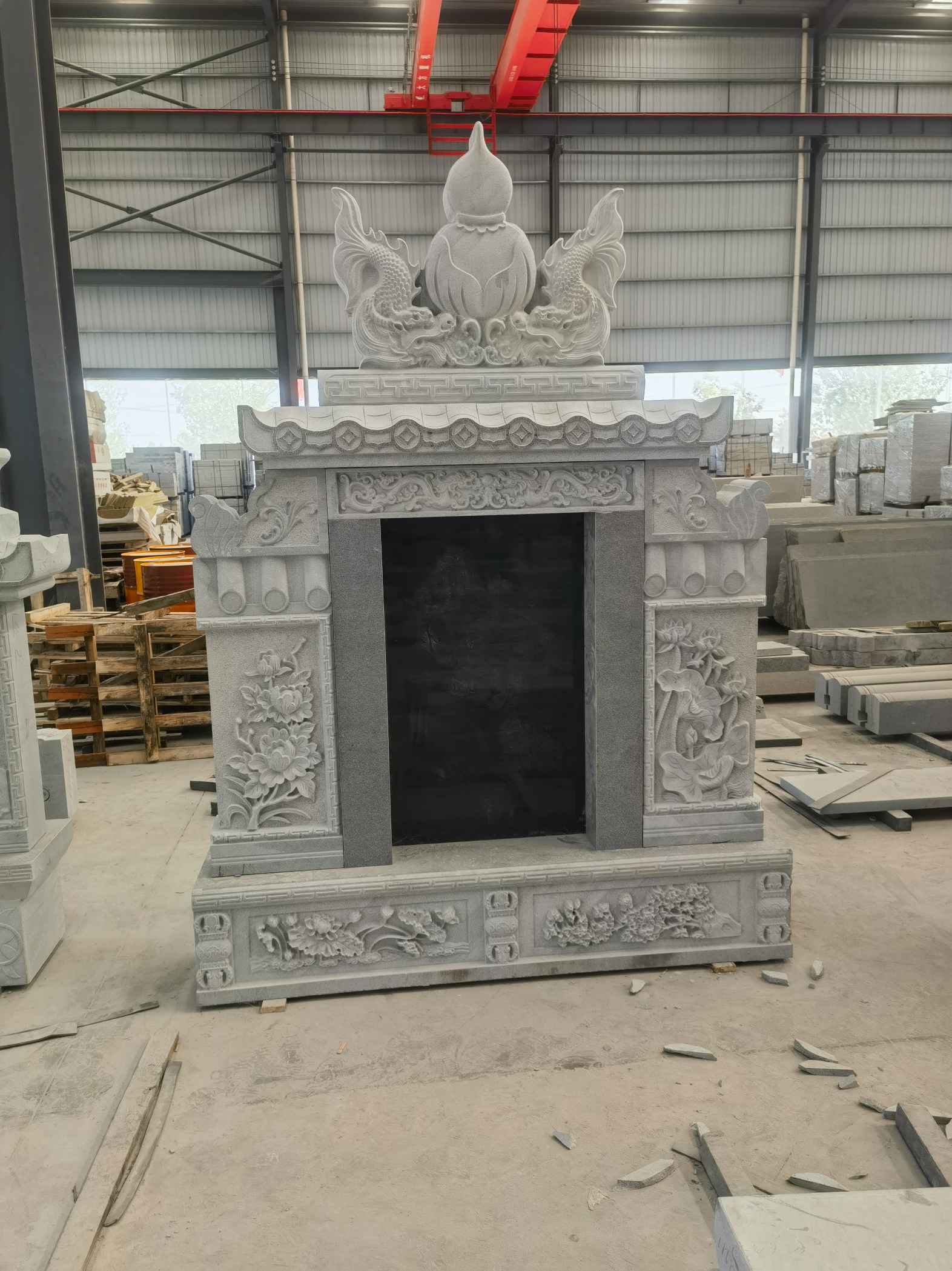 潮州 芝麻灰高档墓碑、土墓，一套也支持定做