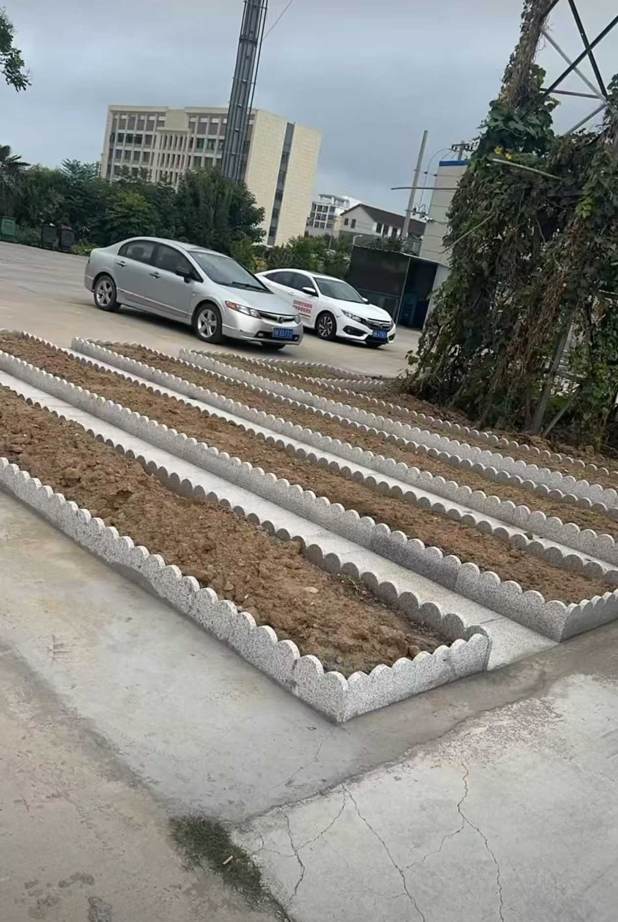 潮州 花边石、花围石、花园石安装效果