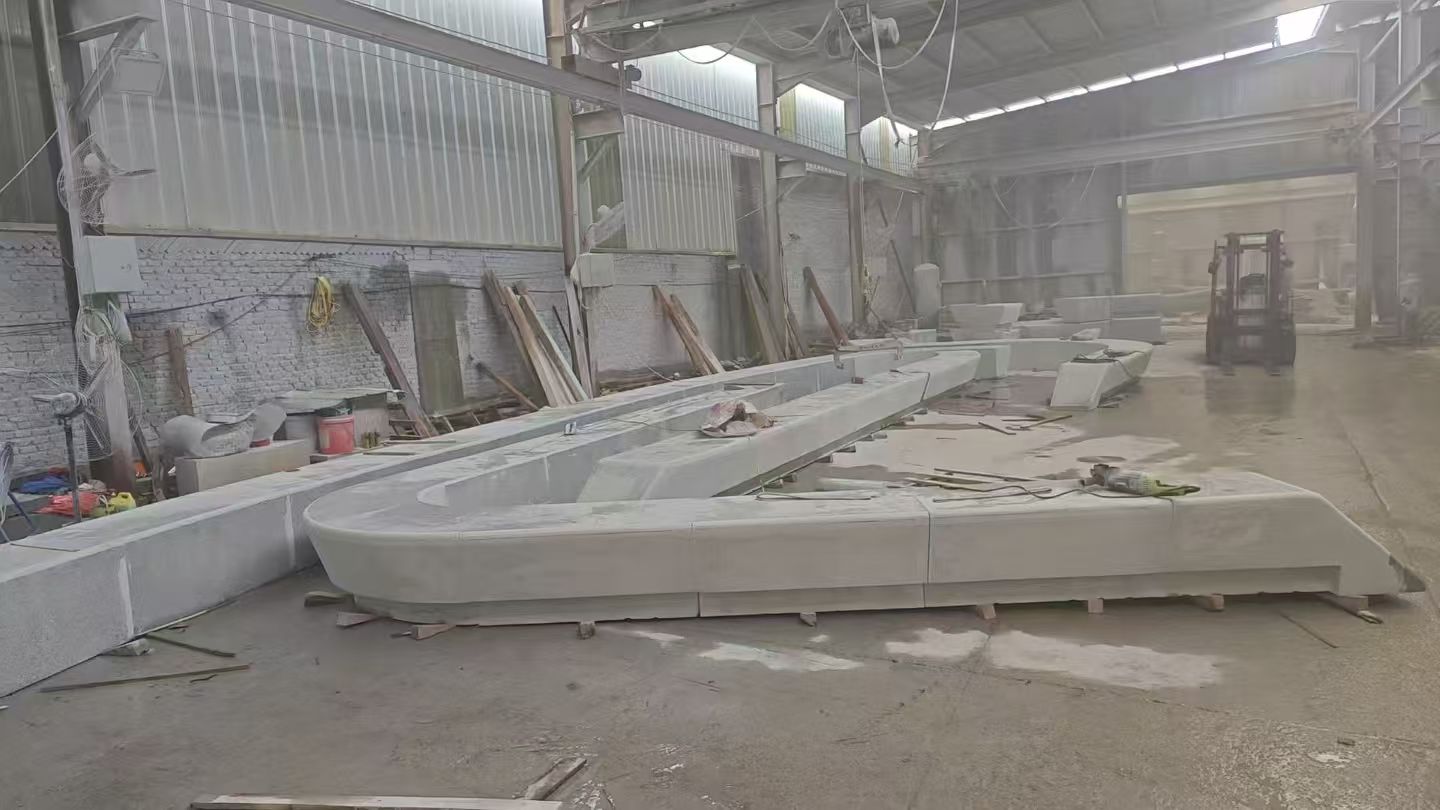 潮州 花岗岩整石坐凳拼装